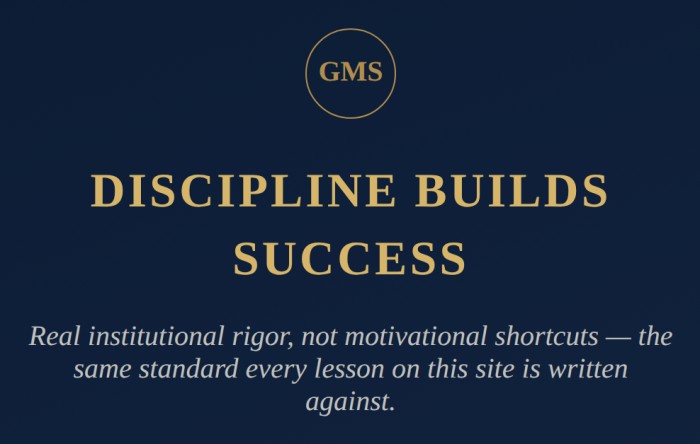 Discipline builds success